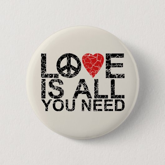 Badge Rond 5 Cm L'amour est tout (Devant)
