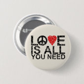 Badge Rond 5 Cm L'amour est tout (Devant & derrière)