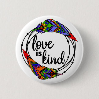 Badge Rond 5 Cm L'amour est un bouton