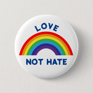 BADGE ROND 5 CM L'AMOUR NE DÉTESTE PAS