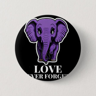 Badge Rond 5 Cm L'amour n'oublie jamais l'éléphant pour la femme H