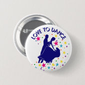 Badge Rond 5 Cm L'amour pour la danse (Devant & derrière)