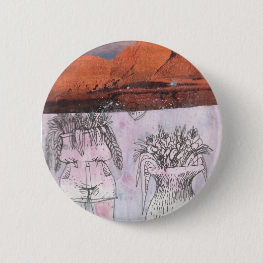 Badge Rond 5 Cm L'amour vous coupe dans le Pin de la moitié | (Devant)