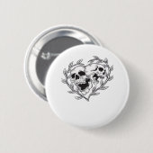 Badge Rond 5 Cm L'Amoureux Jusqu'À La Mort Nous Fait (Devant & derrière)