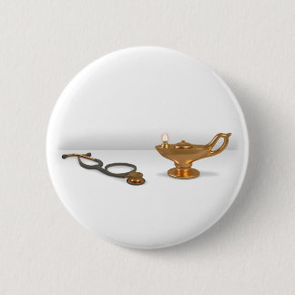 Badge Rond 5 Cm Lampe et stéthoscope de soins