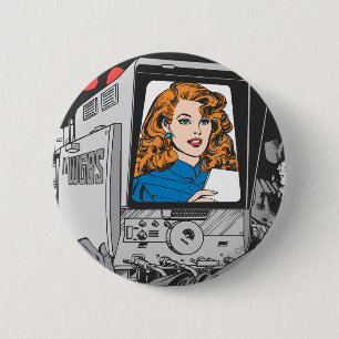Badge Rond 5 Cm Lana Lang sur caméra