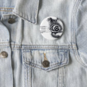 Badge Rond 5 Cm L'anatomie du gris - globe oculaire (En situation)
