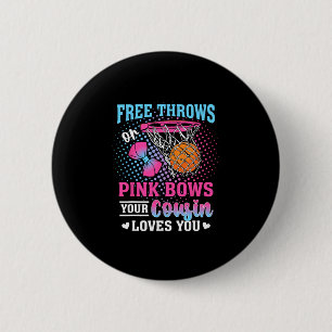 Badge Rond 5 Cm Lancers francs ou noeuds roses Votre cousine vous