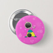 Badge Rond 5 Cm Lanceur de bébé de champion (Devant & derrière)