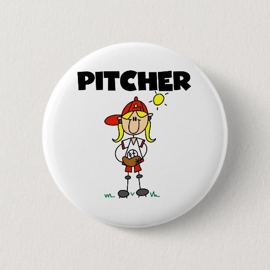 Badge Rond 5 Cm Lanceuse fille (Devant)