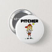 Badge Rond 5 Cm Lanceuse fille (Devant & derrière)