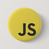 Badge Rond 5 Cm langage de programmation Java Script JS (Devant)