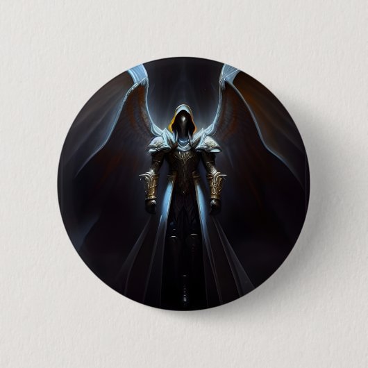 Badge Rond 5 Cm L'ange arc Uriel (Devant)