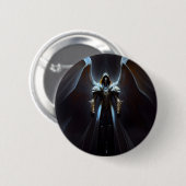 Badge Rond 5 Cm L'ange arc Uriel (Devant & derrière)