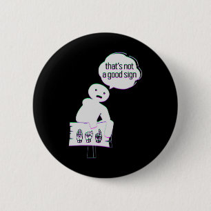 Badge Rond 5 Cm Langue des signes ASL Amérique de la main Talking