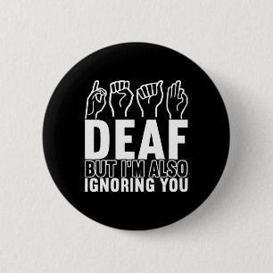 Badge Rond 5 Cm Langue des signes de sensibilisation Langue des si