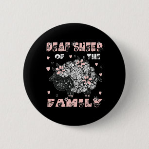 Badge Rond 5 Cm Langue des signes Gestuelle ASL Perte auditive A