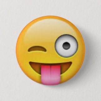 Badge Rond 5 Cm Langue Emoji Pin