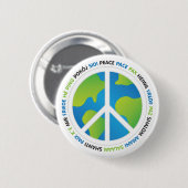 Badge Rond 5 Cm Langues de la paix mondiale (Devant & derrière)