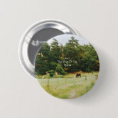 Badge Rond 5 Cm L'Année du Cheval, 2026, (Devant & derrière)