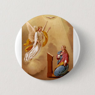 Badge Rond 5 Cm L'Annonciation de la Vierge Marie