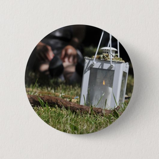 Badge Rond 5 Cm Lanterne lumineuse (Devant)