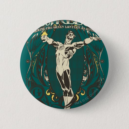 Badge Rond 5 Cm Lanterne verte - affiche "courageuse" (Devant)
