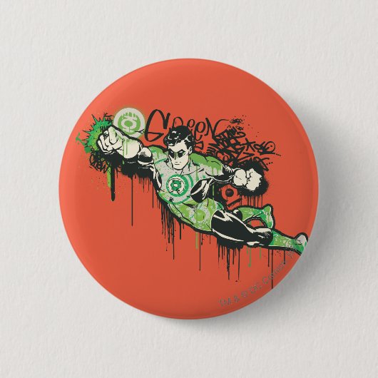 Badge Rond 5 Cm Lanterne verte - affiche tordue d'innocence (Devant)