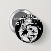 Badge Rond 5 Cm Lanterne verte avec le cap dans le combat, noir et (Devant & derrière)