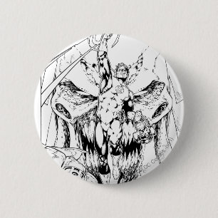 Badge Rond 5 Cm Lanterne verte avec le courant de la lumière