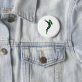 Badge Rond 5 Cm Lanterne verte - comique, bras (En situation)