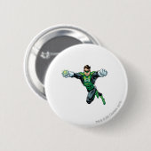 Badge Rond 5 Cm Lanterne verte - comique, regardant en avant (Devant & derrière)