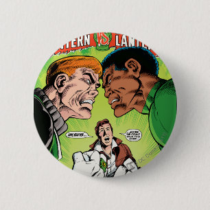 Badge Rond 5 Cm Lanterne verte contre la lanterne verte