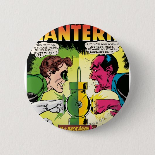 Badge Rond 5 Cm Lanterne verte contre Sinestro (Devant)