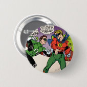 Badge Rond 5 Cm Lanterne verte dans l'anneau (Devant & derrière)