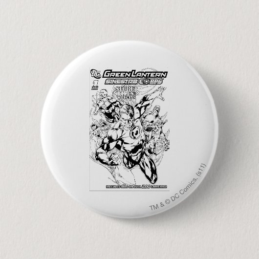 Badge Rond 5 Cm Lanterne verte - dossiers et couverture secrets (Devant)