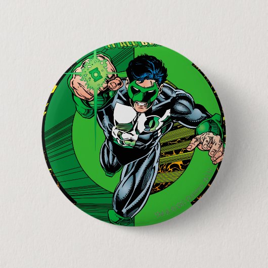 Badge Rond 5 Cm Lanterne verte - elle toute commence ici (Devant)