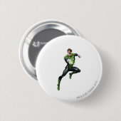 Badge Rond 5 Cm Lanterne verte - entièrement rendue, sautant (Devant & derrière)