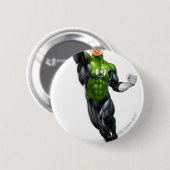 Badge Rond 5 Cm Lanterne verte - entièrement rendue, volant (Devant & derrière)