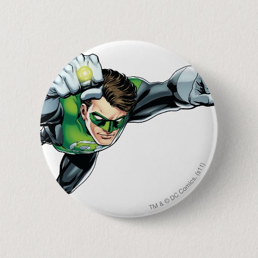 Badge Rond 5 Cm Lanterne verte - entièrement rendue, volant juste (Devant)