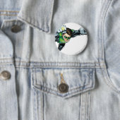 Badge Rond 5 Cm Lanterne verte - entièrement rendue, volant juste (En situation)