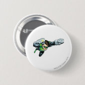 Badge Rond 5 Cm Lanterne verte - entièrement rendue, volant juste (Devant & derrière)