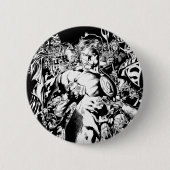 Badge Rond 5 Cm Lanterne verte entourée (Devant)