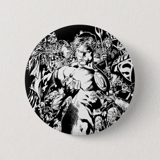 Badge Rond 5 Cm Lanterne verte entourée (Devant)