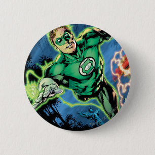Badge Rond 5 Cm Lanterne verte et le panneau instantané