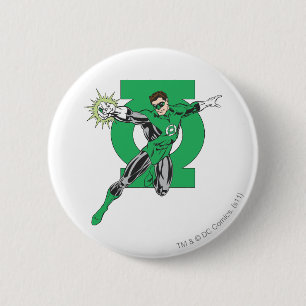 Badge Rond 5 Cm Lanterne verte et symbole
