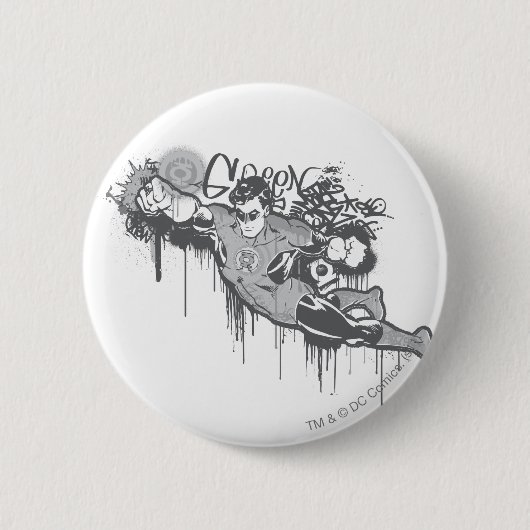 Badge Rond 5 Cm Lanterne verte - innocence tordue BW (Devant)
