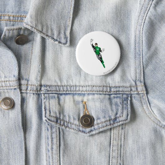Badge Rond 5 Cm Lanterne verte - volant (En situation)