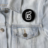 Badge Rond 5 Cm Lao / Laos Numéro Deux / 2 / ໒ (Chant) Laotien (En situation)