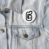 Badge Rond 5 Cm Lao / Laos Numéro Deux / 2 / ໒ (Chant) Laotien (En situation)